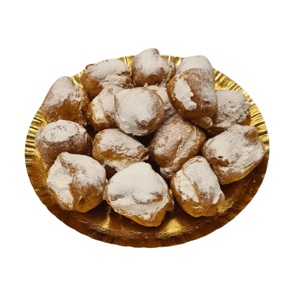 buñuelos rellenos de nata o crema