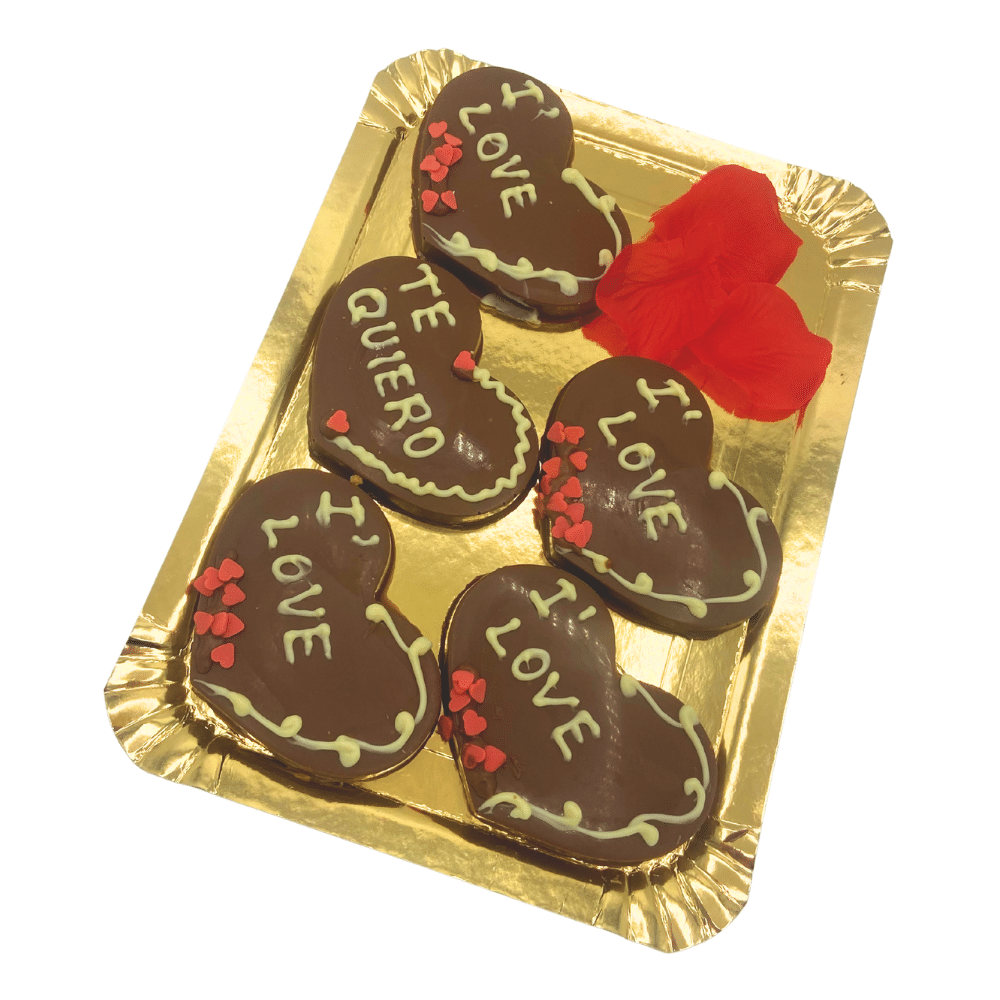 corazón de chocolate con leche relleno de kinder