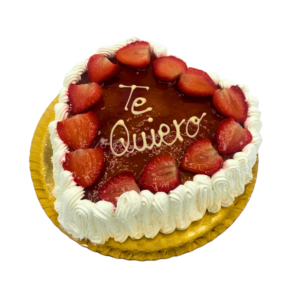 tarta de fresas naturales y nata