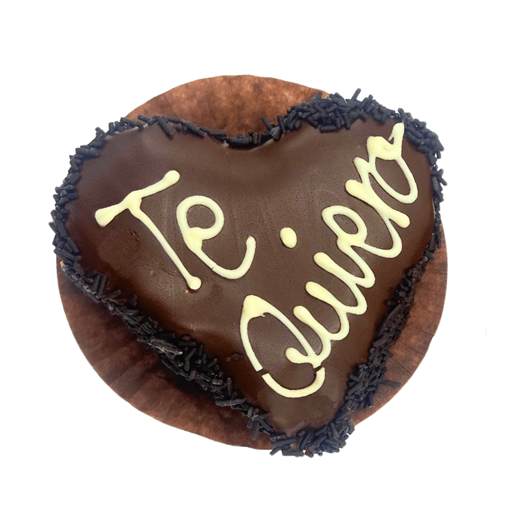 pastel individual de chocolate y trufa